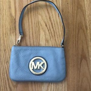 Michael Kors Baby Blue leather clutch